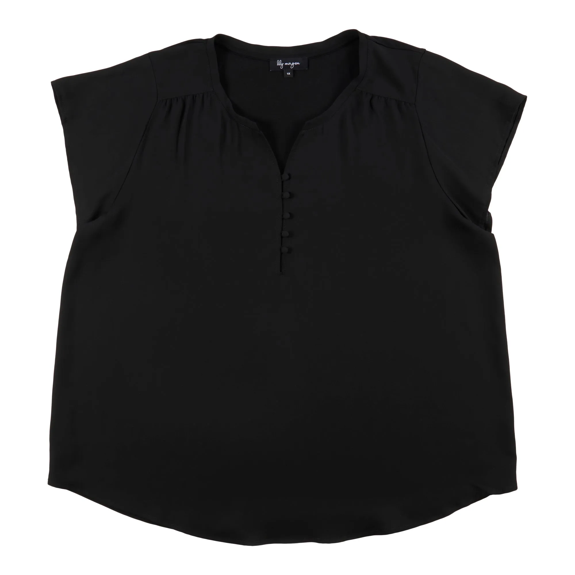 Women's Plus Tropical Solid Knit Back Blouse sold by Giant Tiger