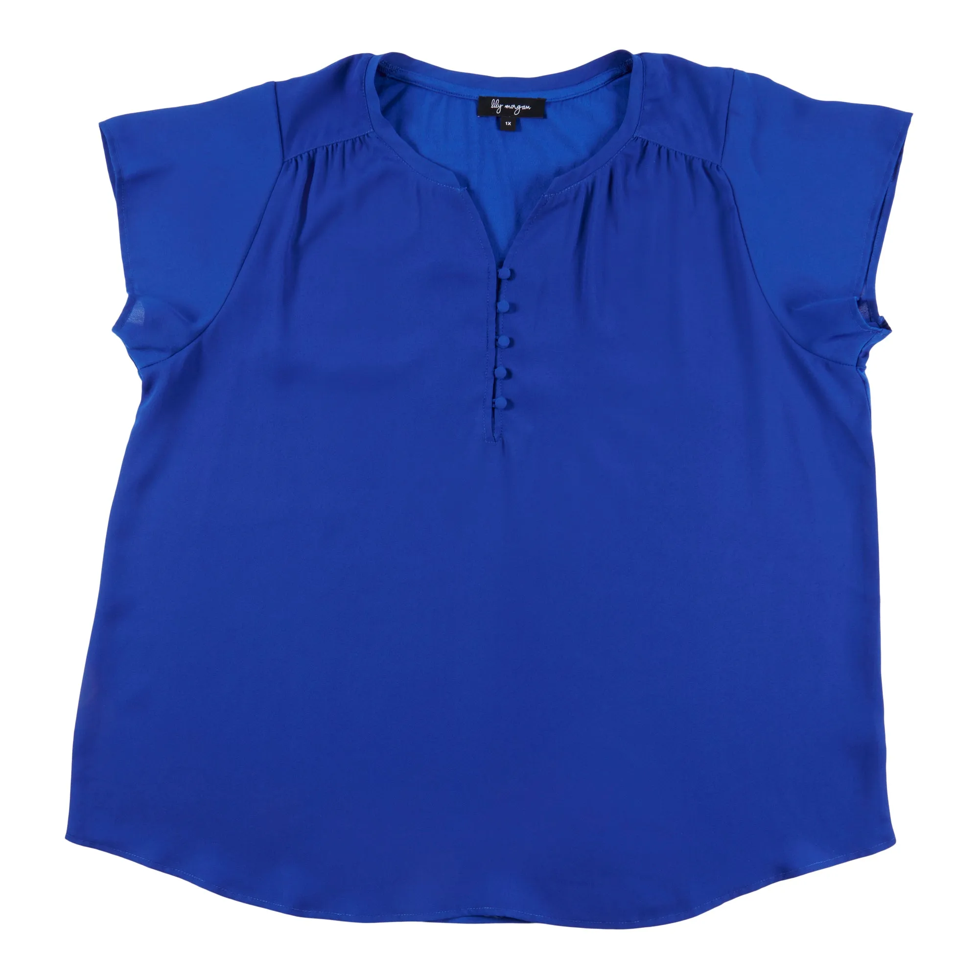 Women's Plus Tropical Solid Knit Back Blouse sold by Giant Tiger product image thumbnail 2