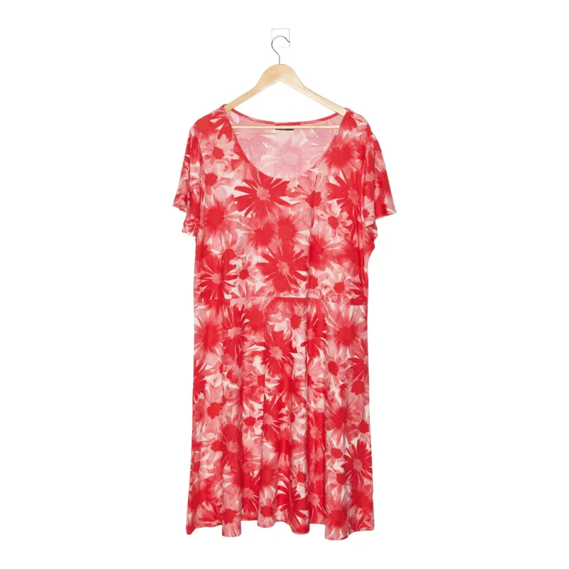 Women's Plus Floral Flutter Sleeve Skater Dress sold by Giant Tiger
