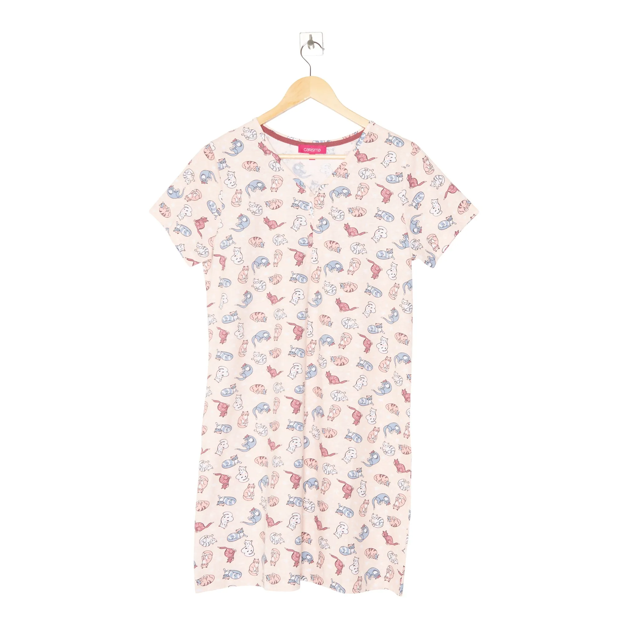 Carisma Women's Printed Henley Sleep Shirt sold by Giant Tiger product image thumbnail 3