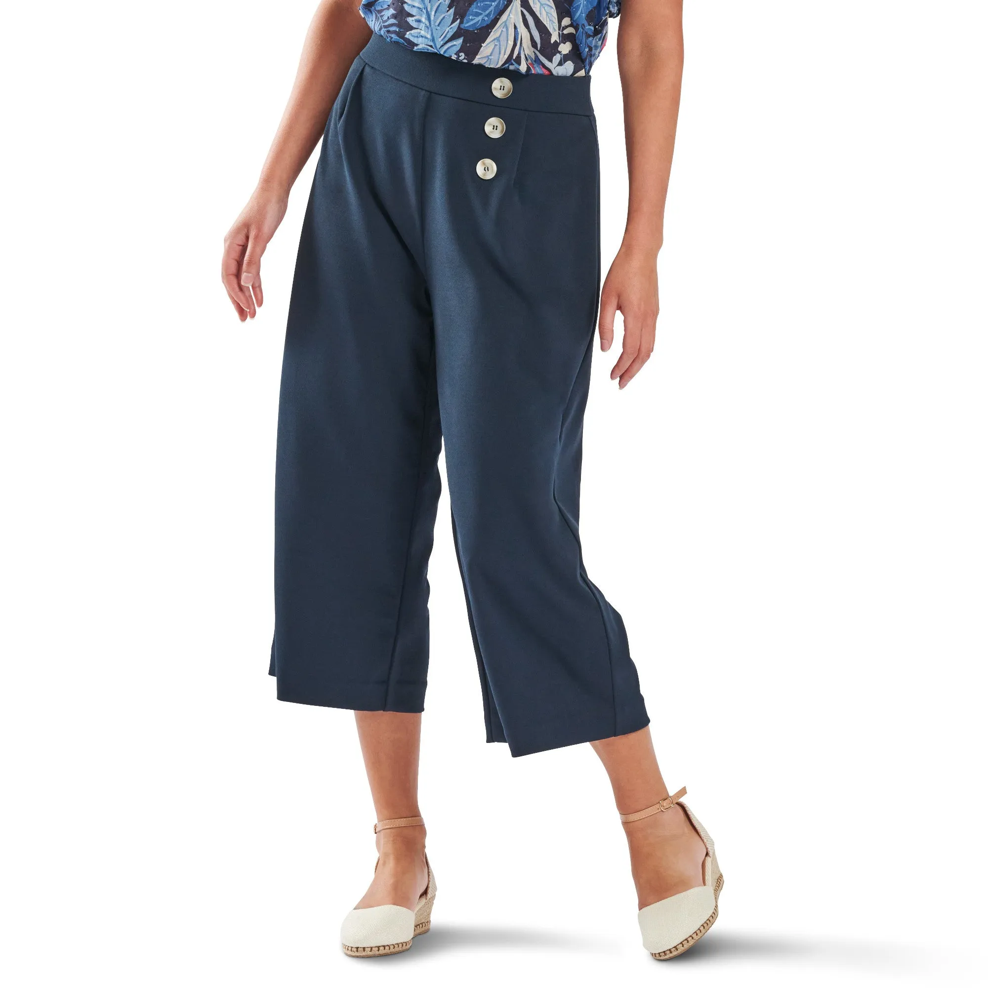 lily morgan Women's Button Detail Capris sold by Giant Tiger product image thumbnail 2