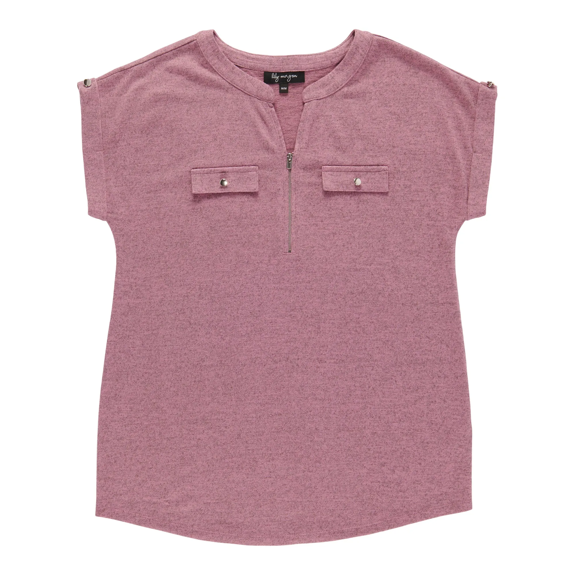 lily morgan Women's V-Neck Zip Blouse sold by Giant Tiger product image thumbnail 3