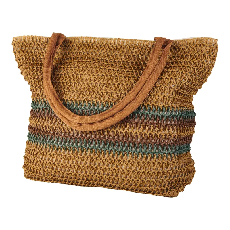 lily morgan Women's Striped Straw Bag - OSFM sold by Giant Tiger