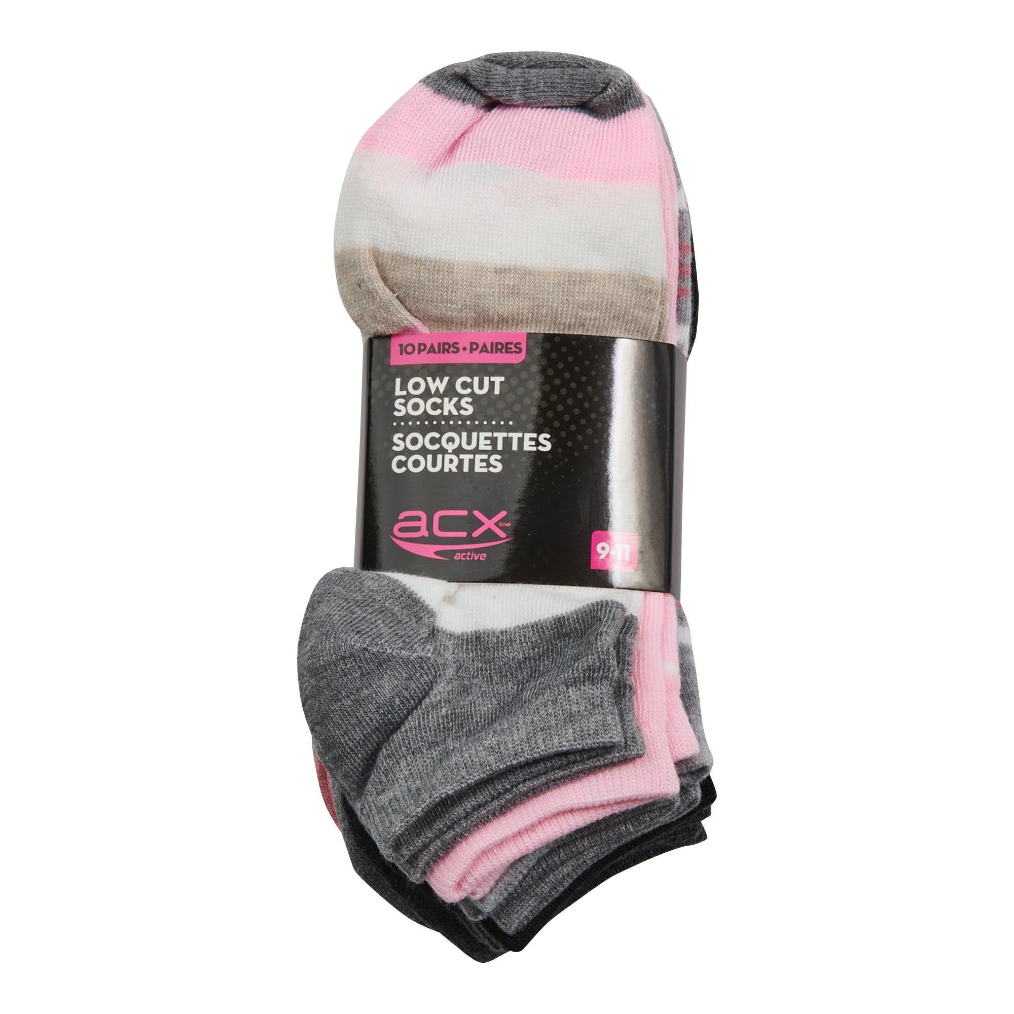 ACX Active Pink Women's Low-Cut Silhouette Socks, 9 to 11, 10-Pack sold by Giant Tiger product image thumbnail 4