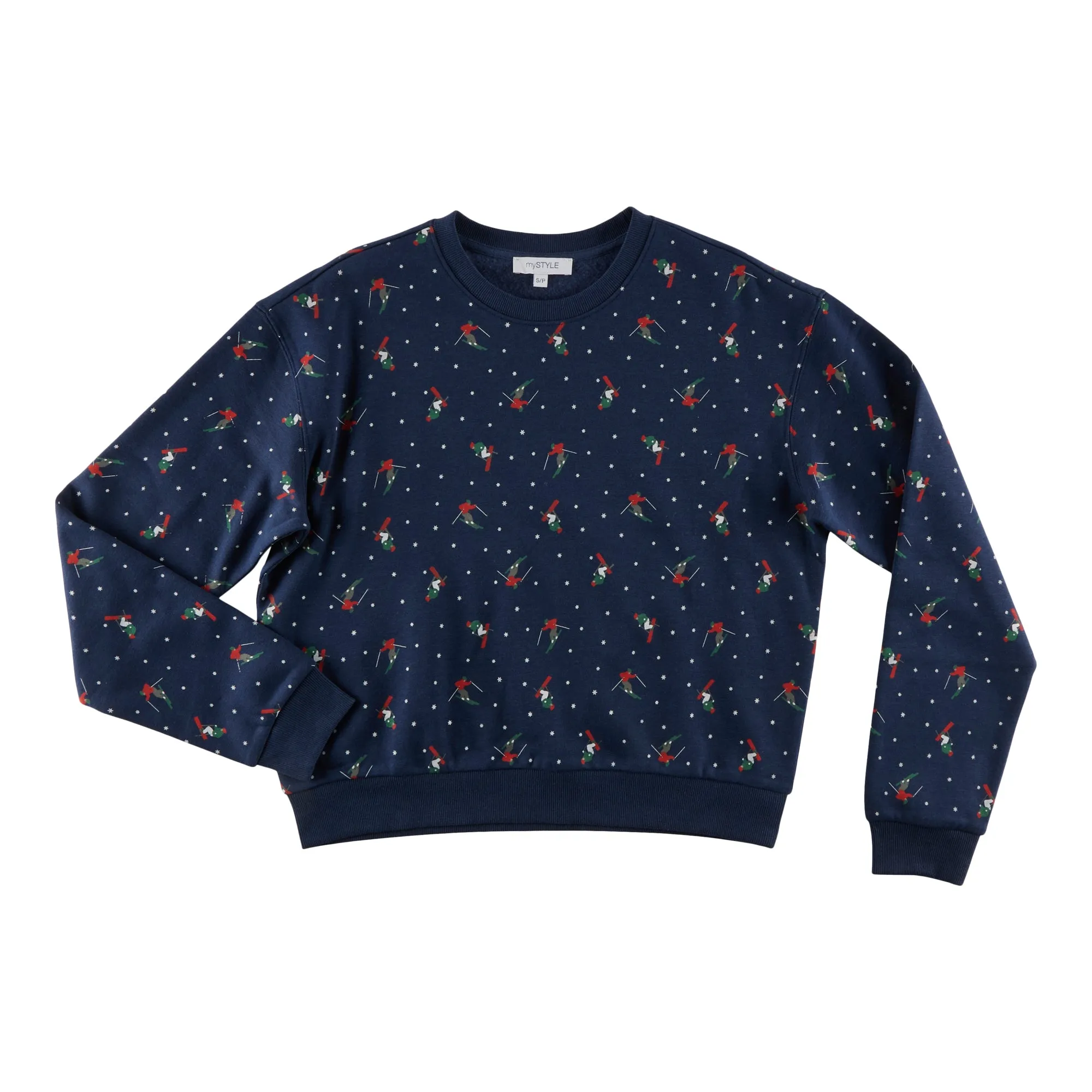 mySTYLE Women's Fleece Graphic Printed Crew Top sold by Giant Tiger