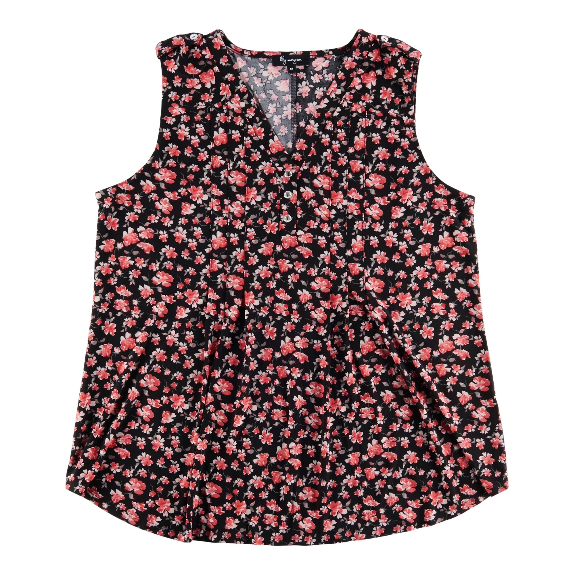 lily morgan Women's Plus City Chic Pintuck Printed Cami sold by Giant Tiger product image thumbnail 3