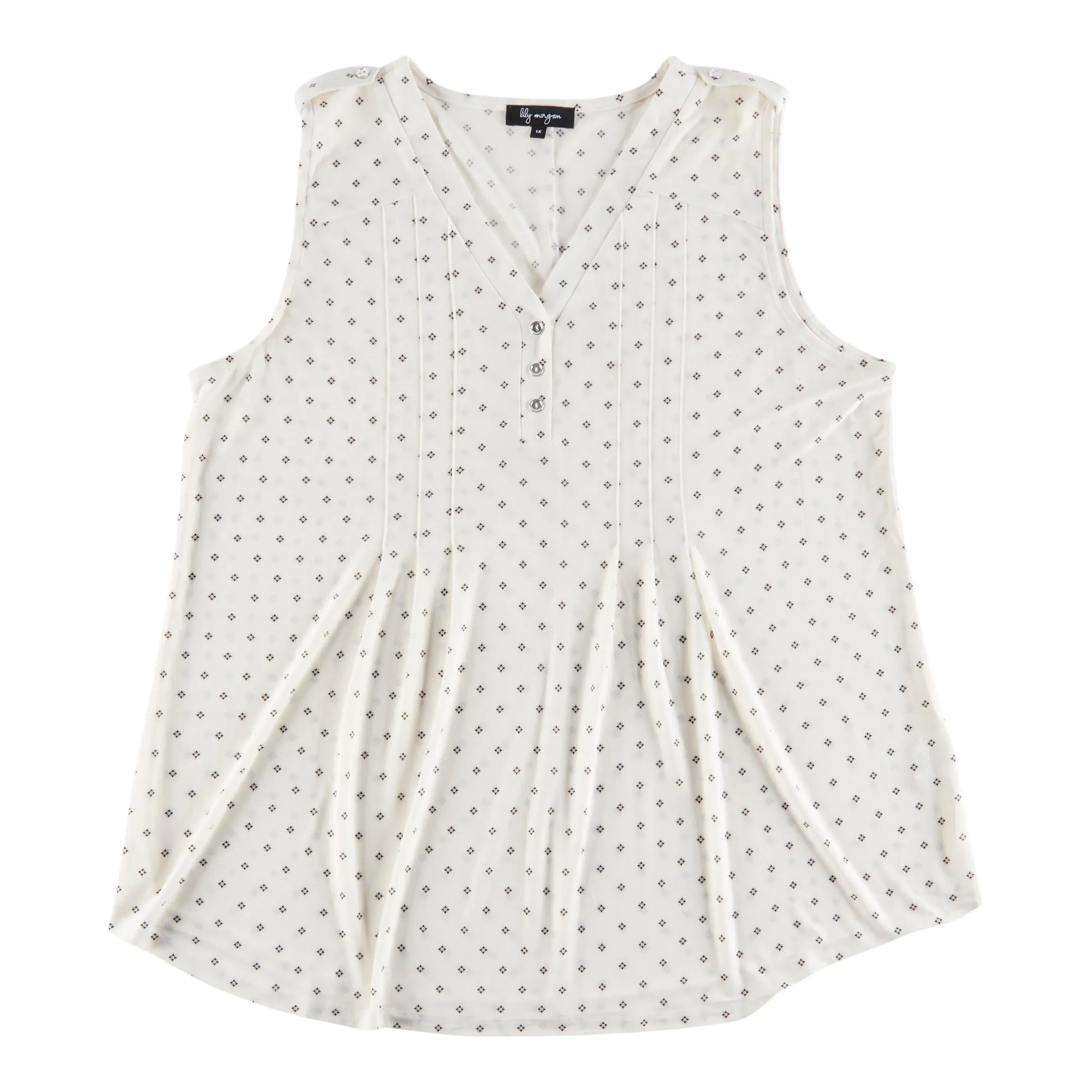 lily morgan Women's Plus City Chic Pintuck Printed Cami sold by Giant Tiger product image thumbnail 4