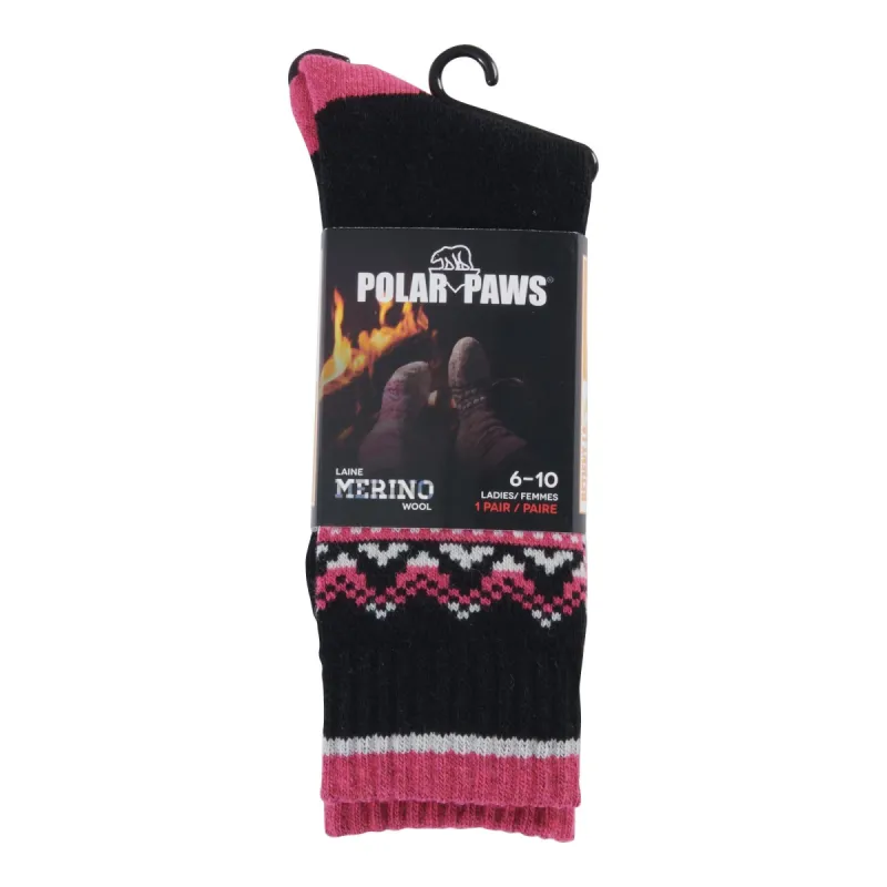 Polar Paws Women's Merino Wool Socks - 9-11 made by Giant Tiger