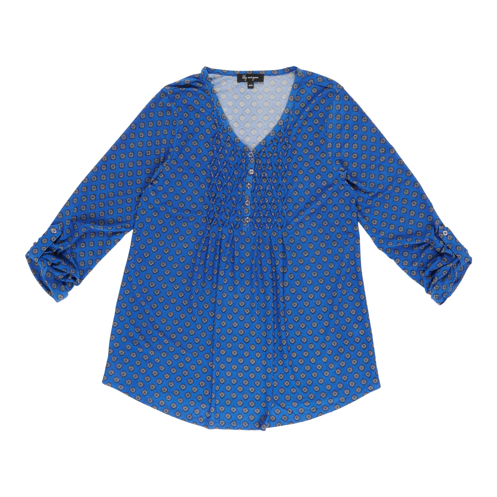 lily morgan Women's V-Neck Pintuck Blouse sold by Giant Tiger product image thumbnail 2