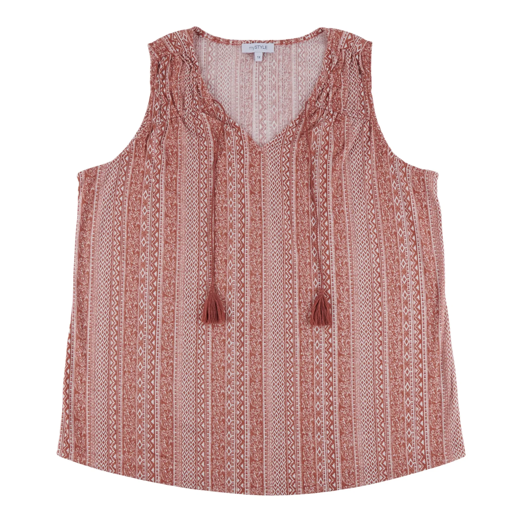 mySTYLE Women's Plus Sleeveless Top with Tassles sold by Giant Tiger product image thumbnail 2