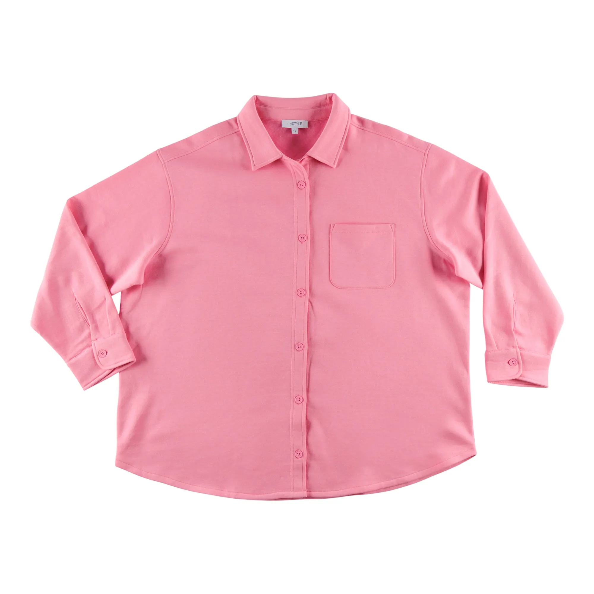 mySTYLE Women's Plus Fleece Shacket sold by Giant Tiger