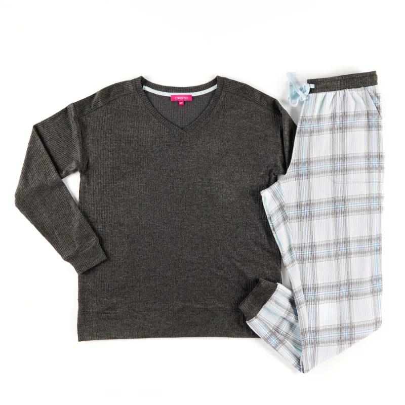Carisma Women's Ribbed Joggers PJ Set, 2-Piece sold by Giant Tiger