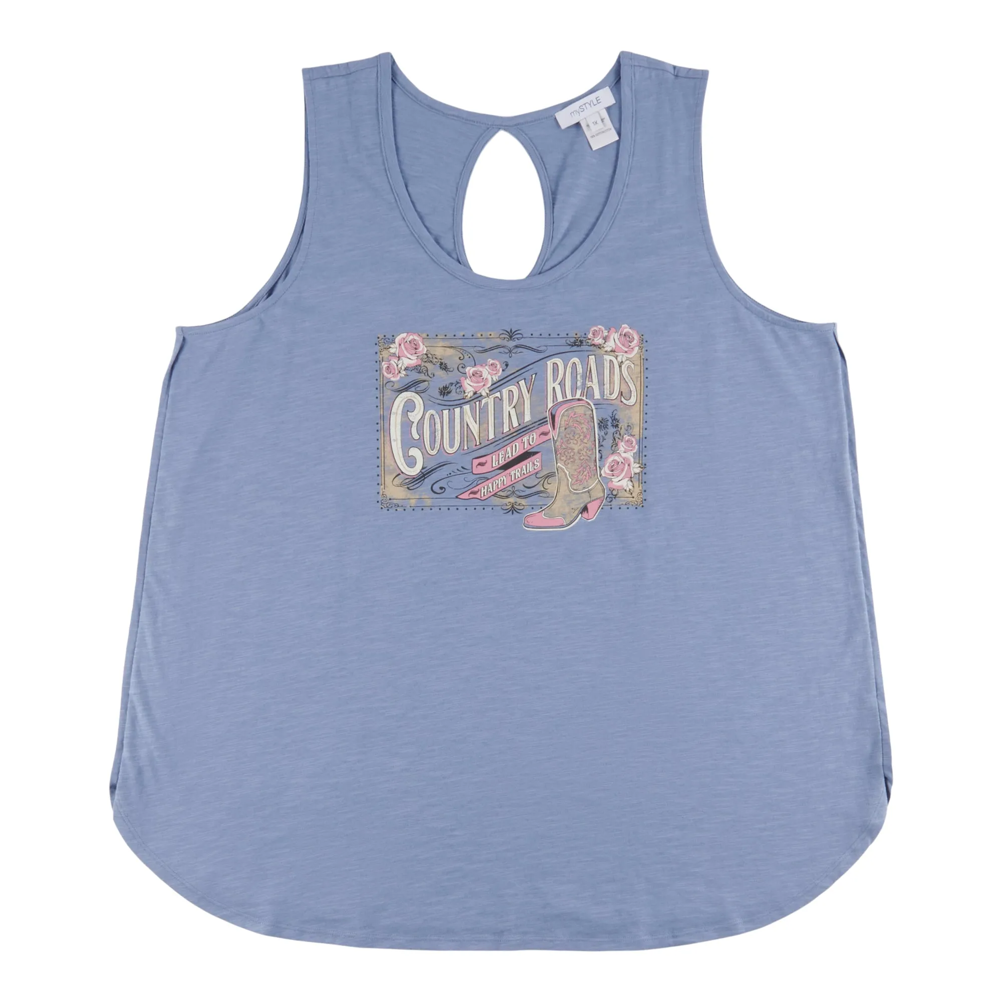 mySTYLE Women's Plus Festival Slub Tank Top with Back Hole Detail sold by Giant Tiger product image thumbnail 2