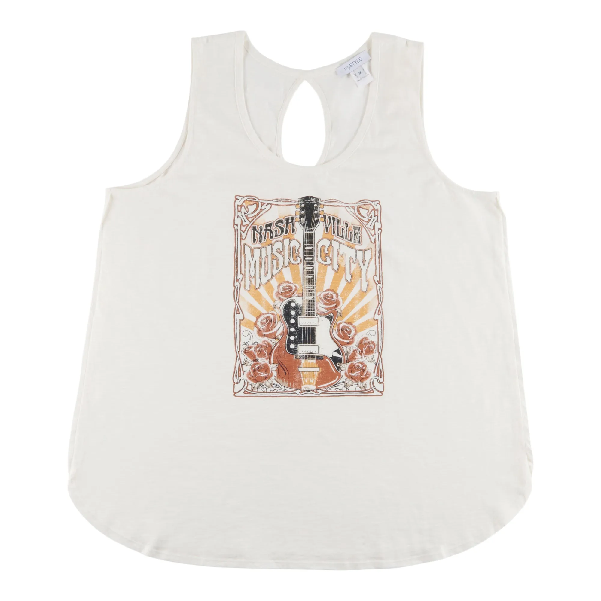 mySTYLE Women's Plus Festival Slub Tank Top with Back Hole Detail sold by Giant Tiger product image thumbnail 3