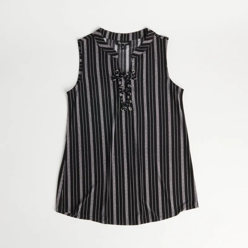 lily morgan Women's Printed Lace-Up Top sold by Giant Tiger