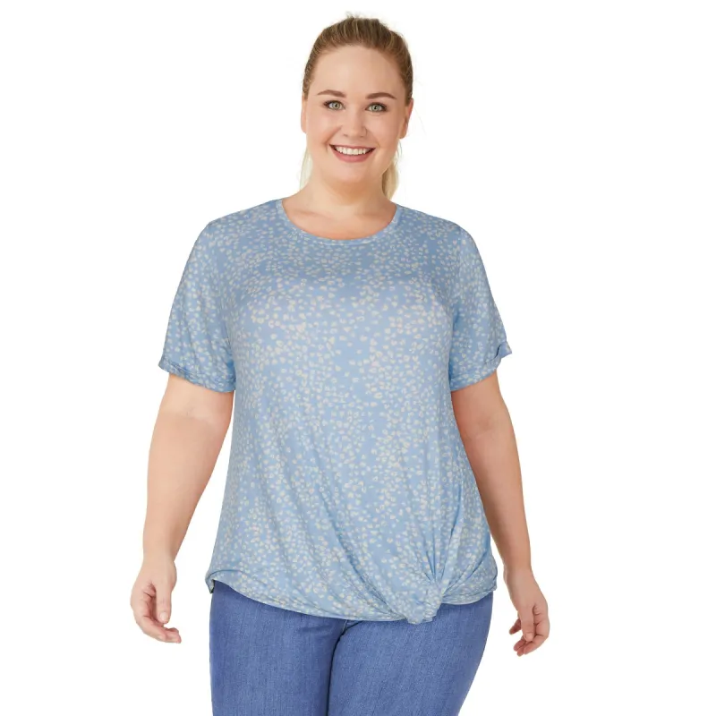 mySTYLE Women's Plus Twist Front T-Shirt sold by Giant Tiger