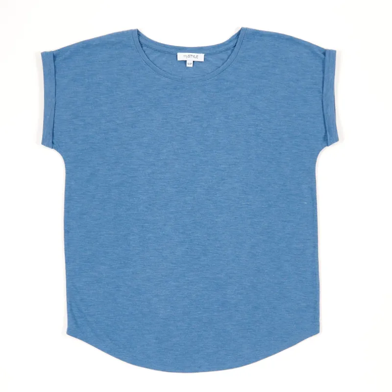 mySTYLE Women's Roll Sleeve Slub T-Shirt sold by Giant Tiger