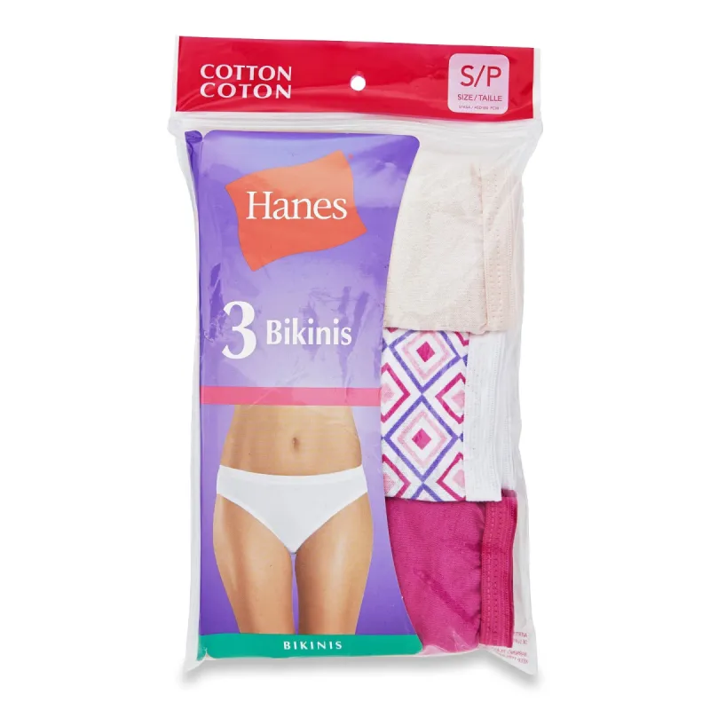 Hanes Women's Cotton Bikini, 3-Pack sold by Giant Tiger