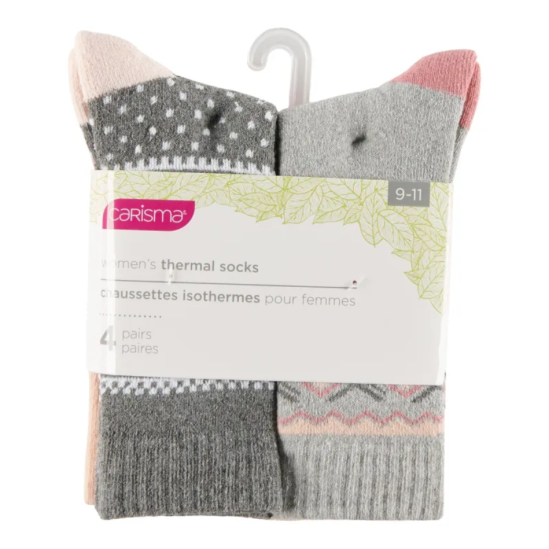 Carisma Women's Thermal Socks, 4-Pack sold by Giant Tiger