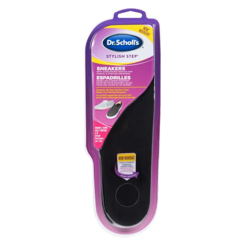 Dr. Scholl's Women's Stylish Step Soft Cushioning Insoles for Casual and Fashion Sneakers, Black sold by Giant Tiger