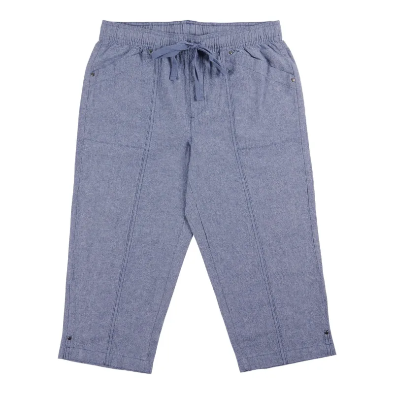 Classic Editions Women's Summer Look Petite Mix Crinkle Capris sold by Giant Tiger