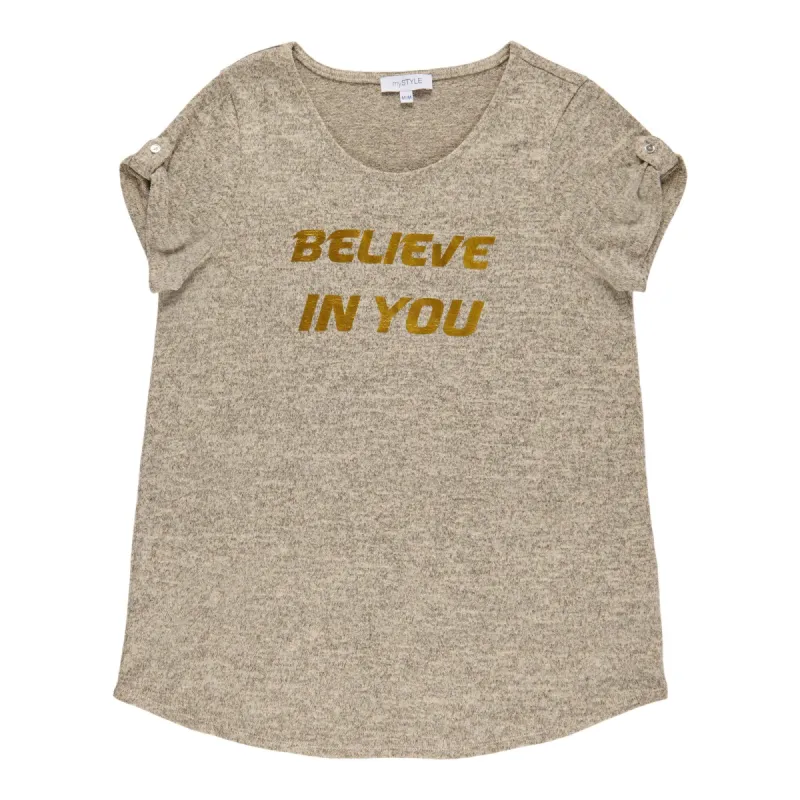 mySTYLE Women's English Printed Snit Top sold by Giant Tiger