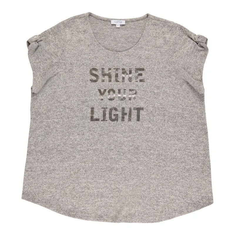 mySTYLE Women's Plus English Printed Snit Top sold by Giant Tiger