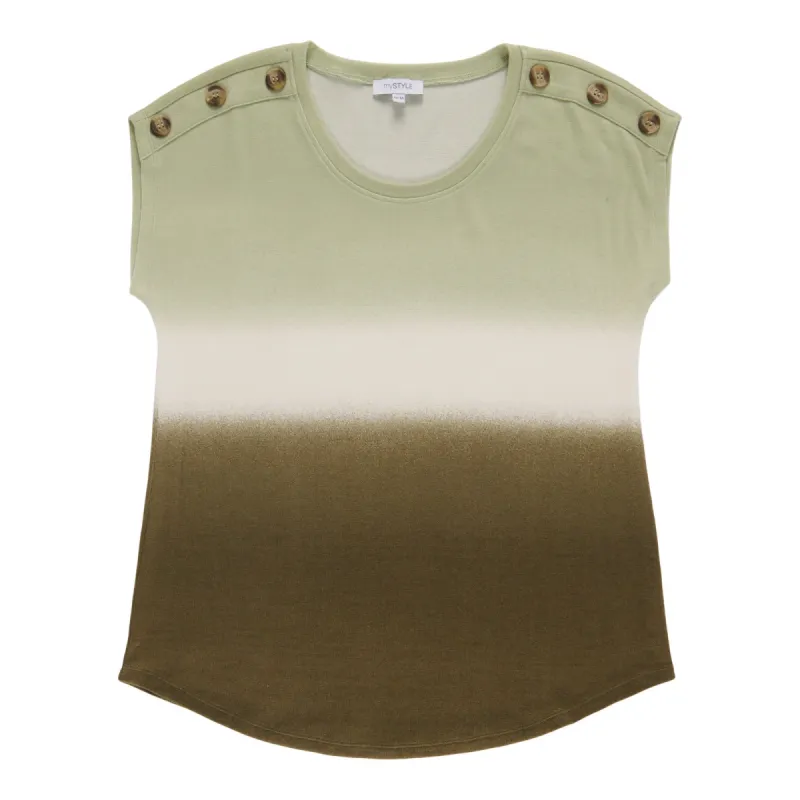 mySTYLE Women's Dip Dye Snit Top sold by Giant Tiger