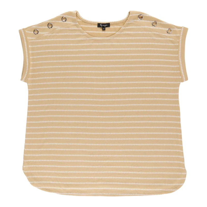 lily morgan Women's Plus Short Sleeve Top with Ring Detail sold by Giant Tiger