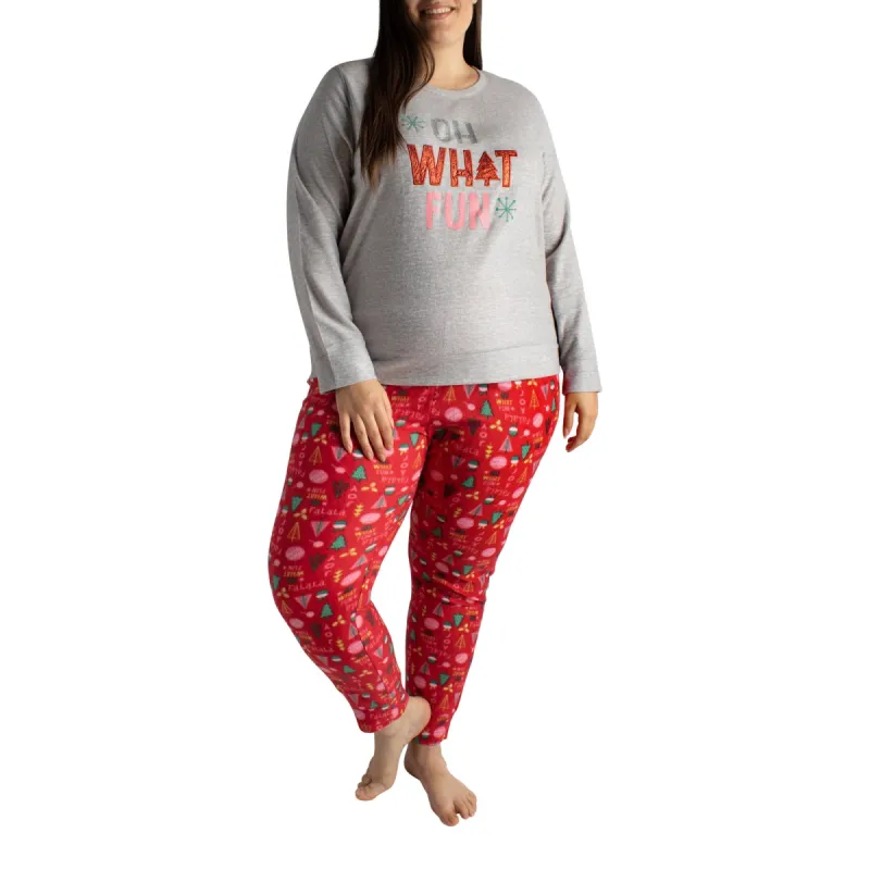Comfy Cozy Women's Plus Christmas PJ Set 2pc. sold by Giant Tiger