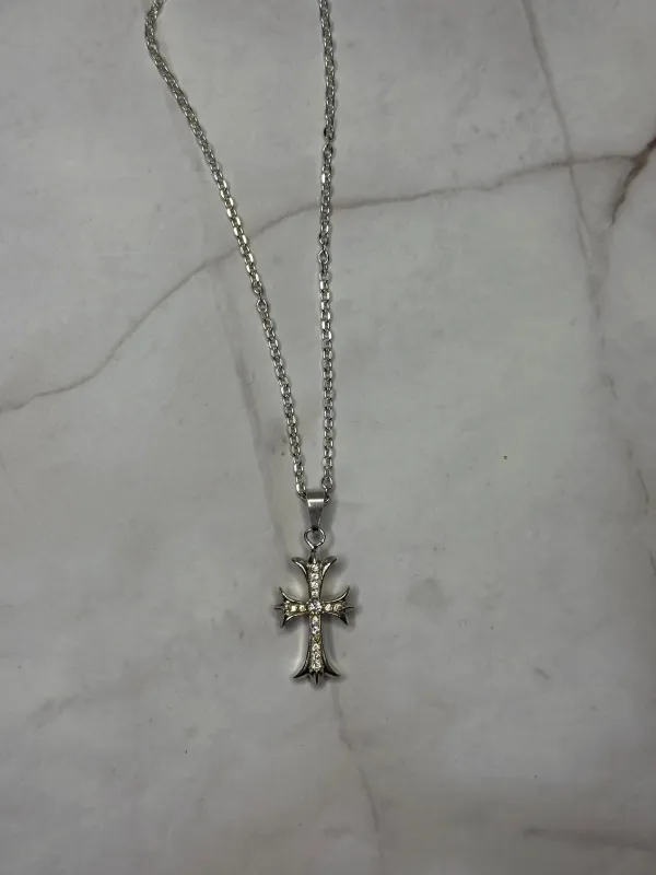 Chrome Cross Chain made by Mary Louis