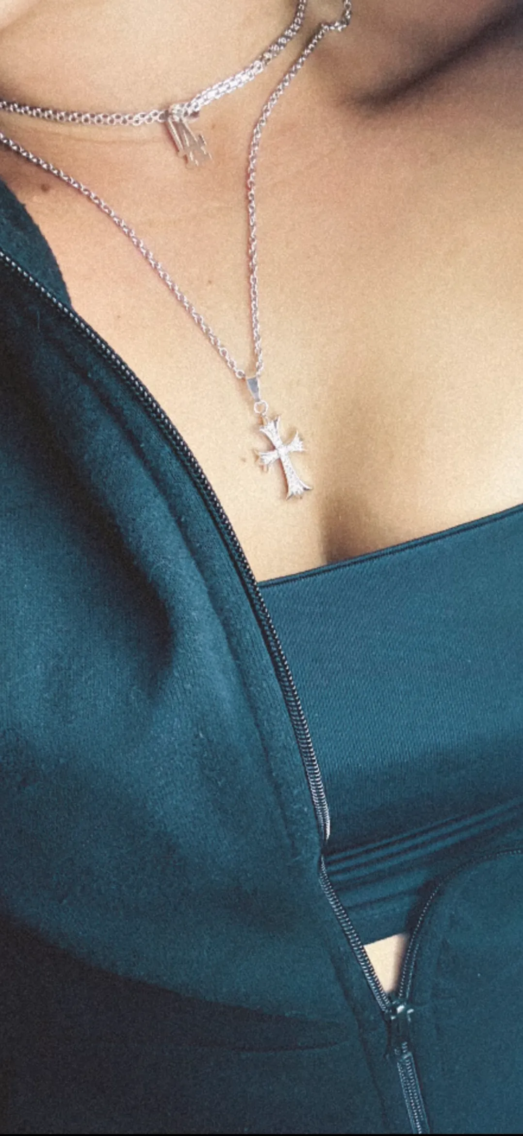 Chrome Cross Chain sold by Mary Louis product image thumbnail 2