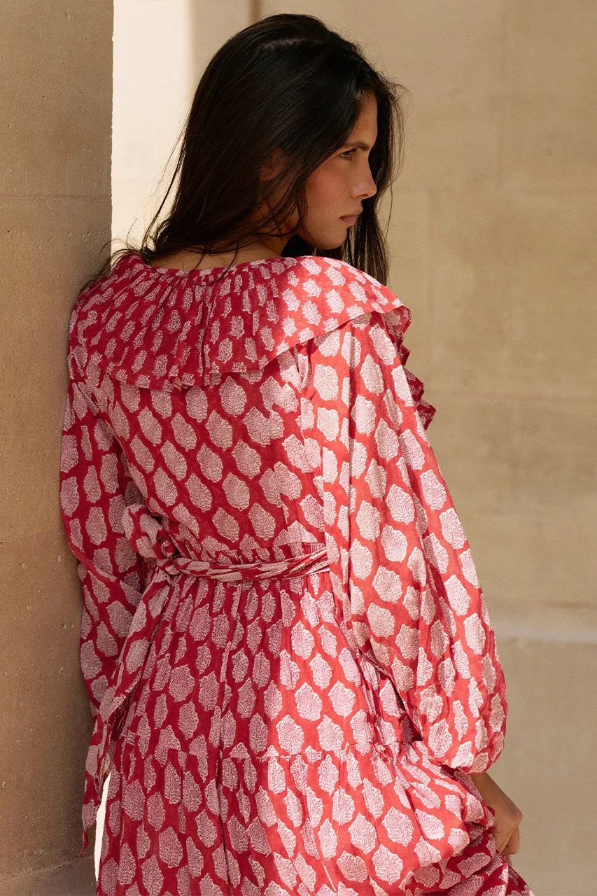 Pari Maxi Dress ~ Sangria sold by Daughters of India product image thumbnail 4