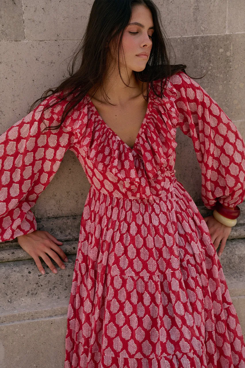Pari Maxi Dress ~ Sangria sold by Daughters of India product image thumbnail 2