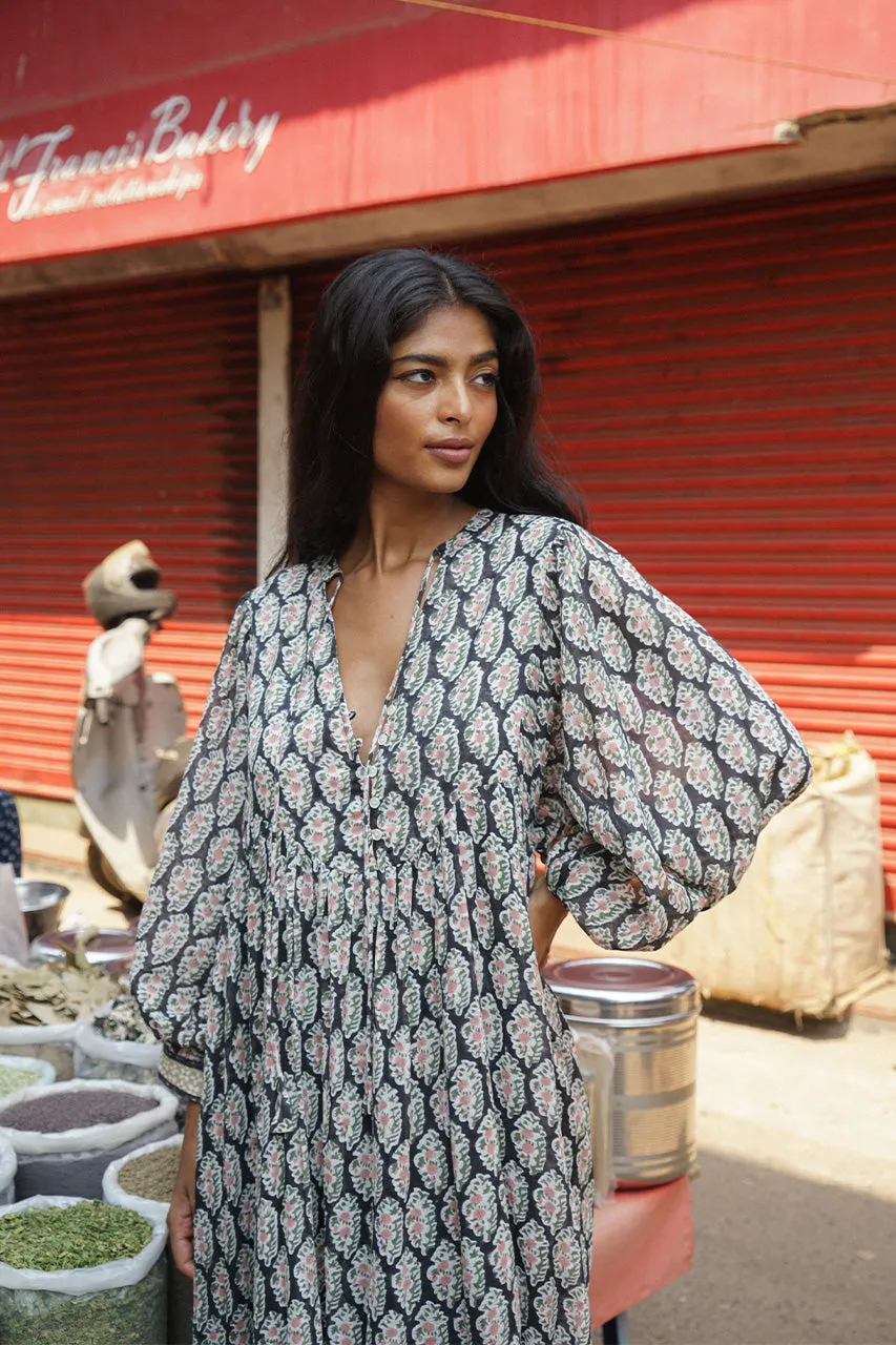 Bhoomi Maxi Dress ~ Onyx sold by Daughters of India product image thumbnail 2