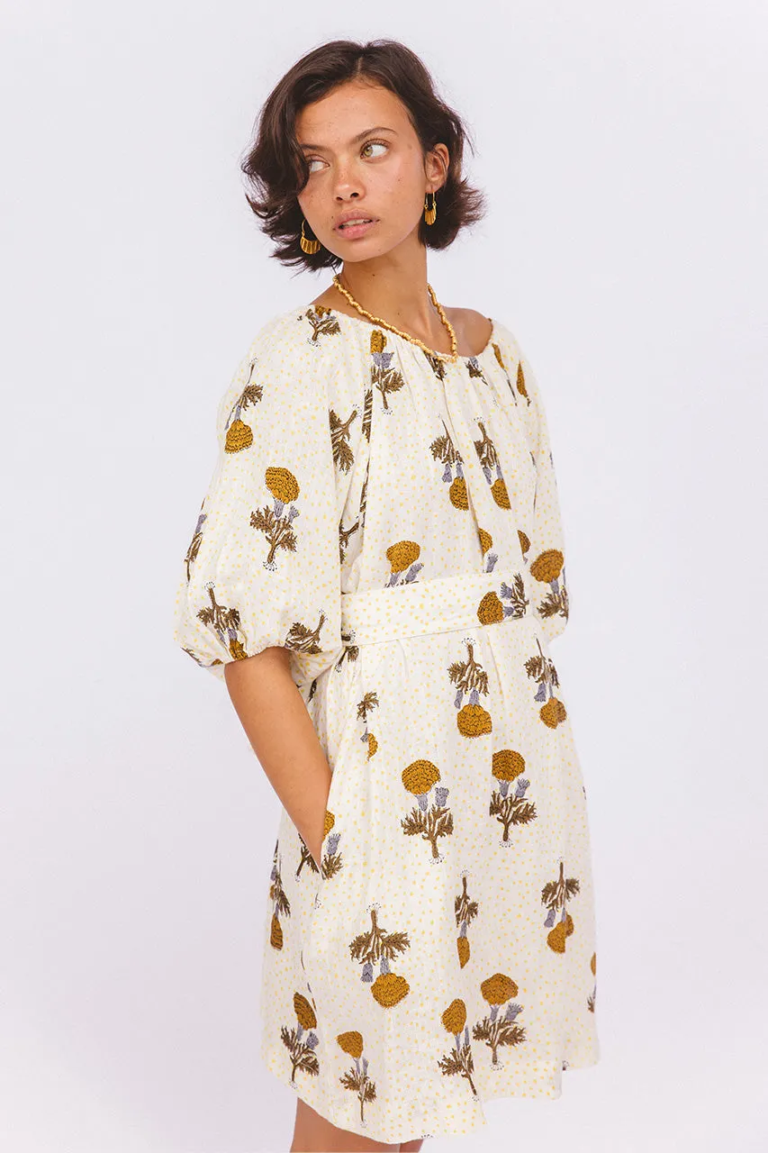 Dahlia Mini Dress ~ Marigold sold by Daughters of India product image thumbnail 2