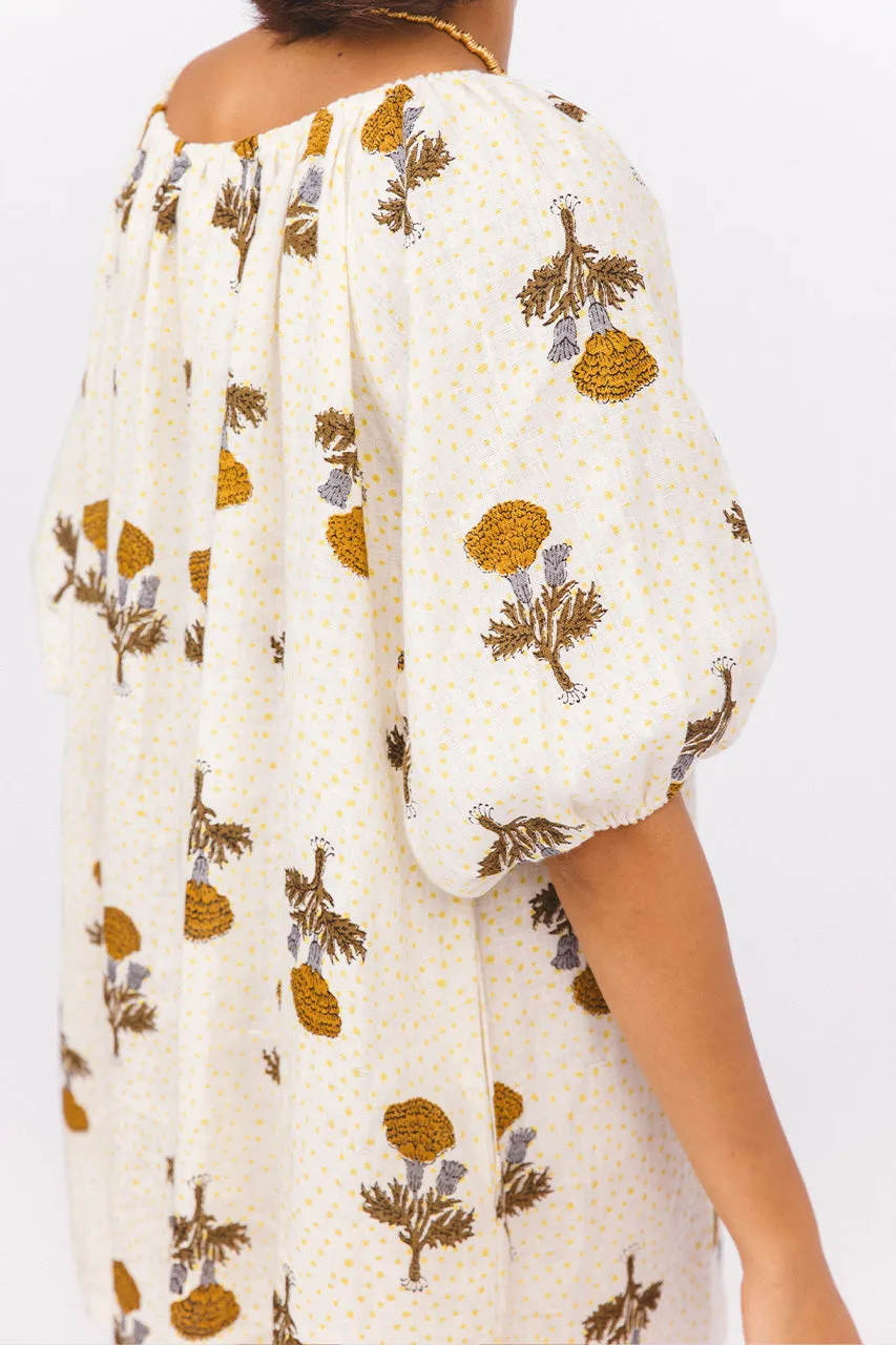 Dahlia Mini Dress ~ Marigold sold by Daughters of India product image thumbnail 4