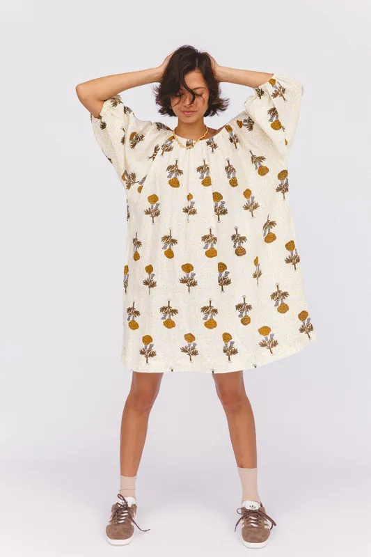 Dahlia Mini Dress ~ Marigold made by Daughters of India
