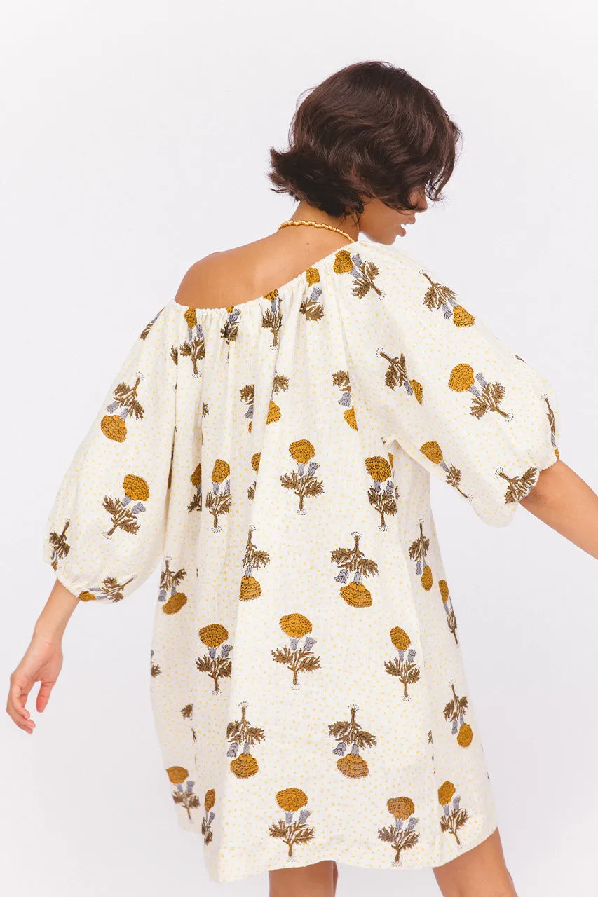 Dahlia Mini Dress ~ Marigold sold by Daughters of India product image thumbnail 5