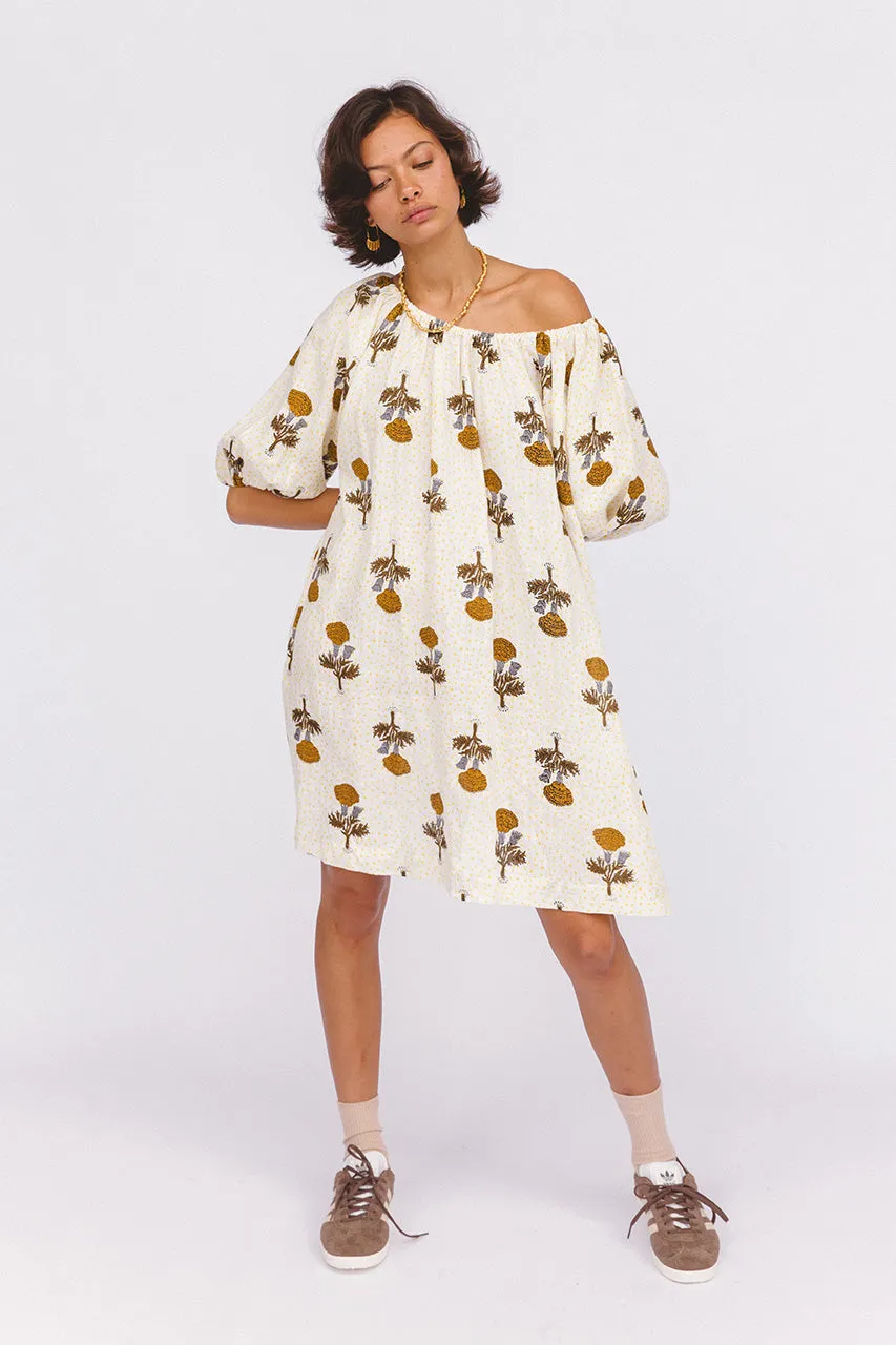 Dahlia Mini Dress ~ Marigold sold by Daughters of India product image thumbnail 3