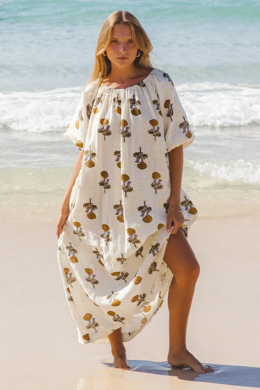 Dahlia Maxi Dress ~ Marigold sold by Daughters of India product image thumbnail 4