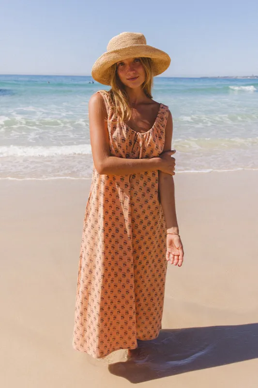 Sundress Midi ~ Peach made by Daughters of India