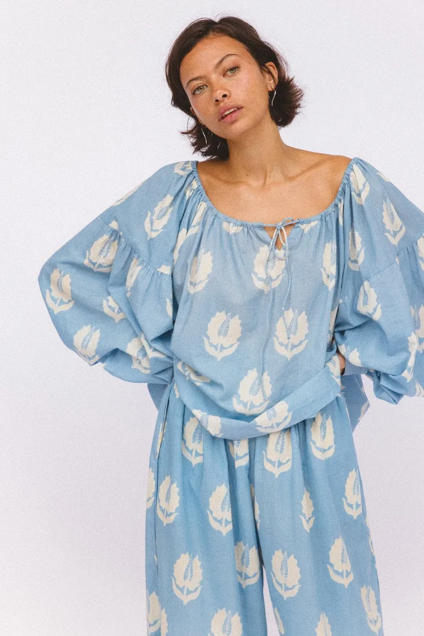 Ria Blouse ~ Sky sold by Daughters of India product image thumbnail 2