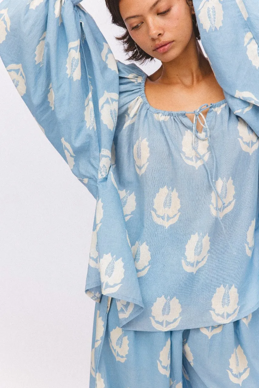 Ria Blouse ~ Sky sold by Daughters of India product image thumbnail 4