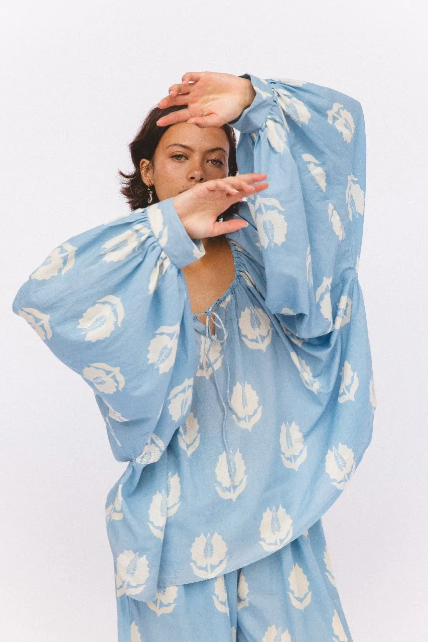 Ria Blouse ~ Sky sold by Daughters of India