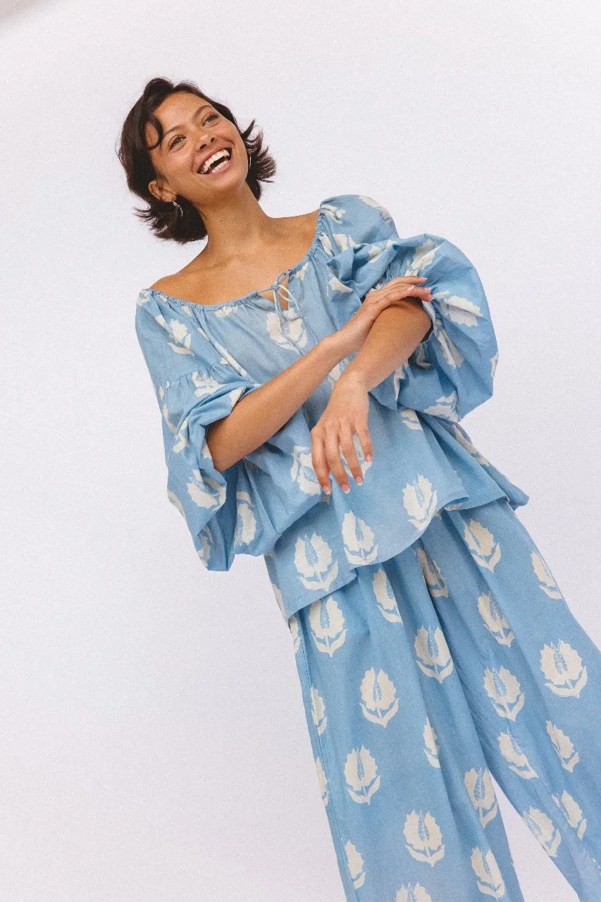 Ria Blouse ~ Sky sold by Daughters of India product image thumbnail 5