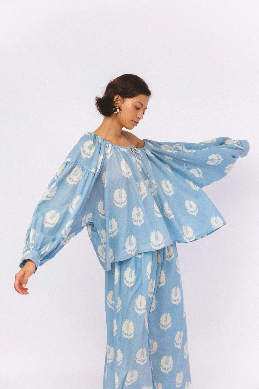 Ria Blouse ~ Sky sold by Daughters of India product image thumbnail 3