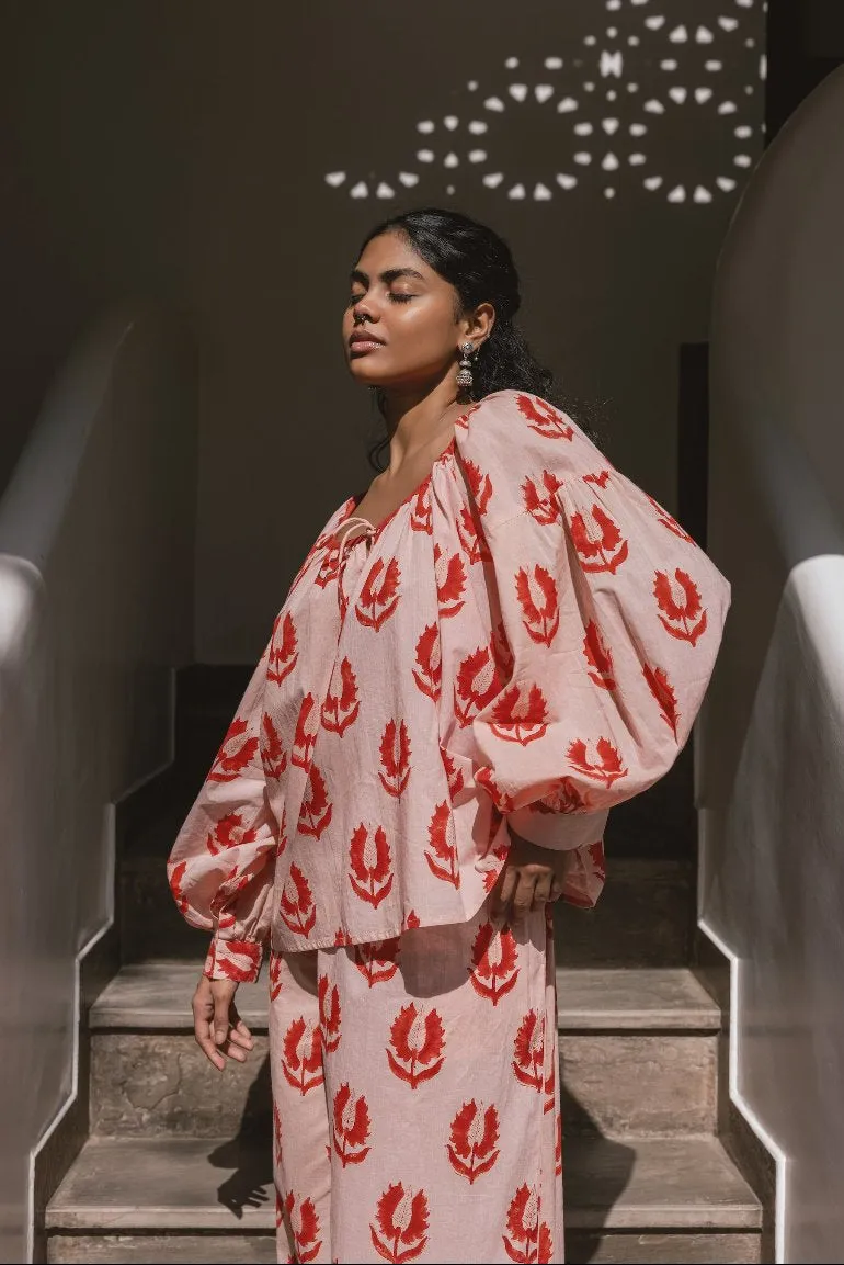 Ria Blouse ~ Cherry Blossom sold by Daughters of India product image thumbnail 4
