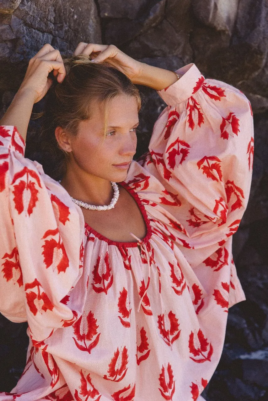 Ria Blouse ~ Cherry Blossom sold by Daughters of India product image thumbnail 2