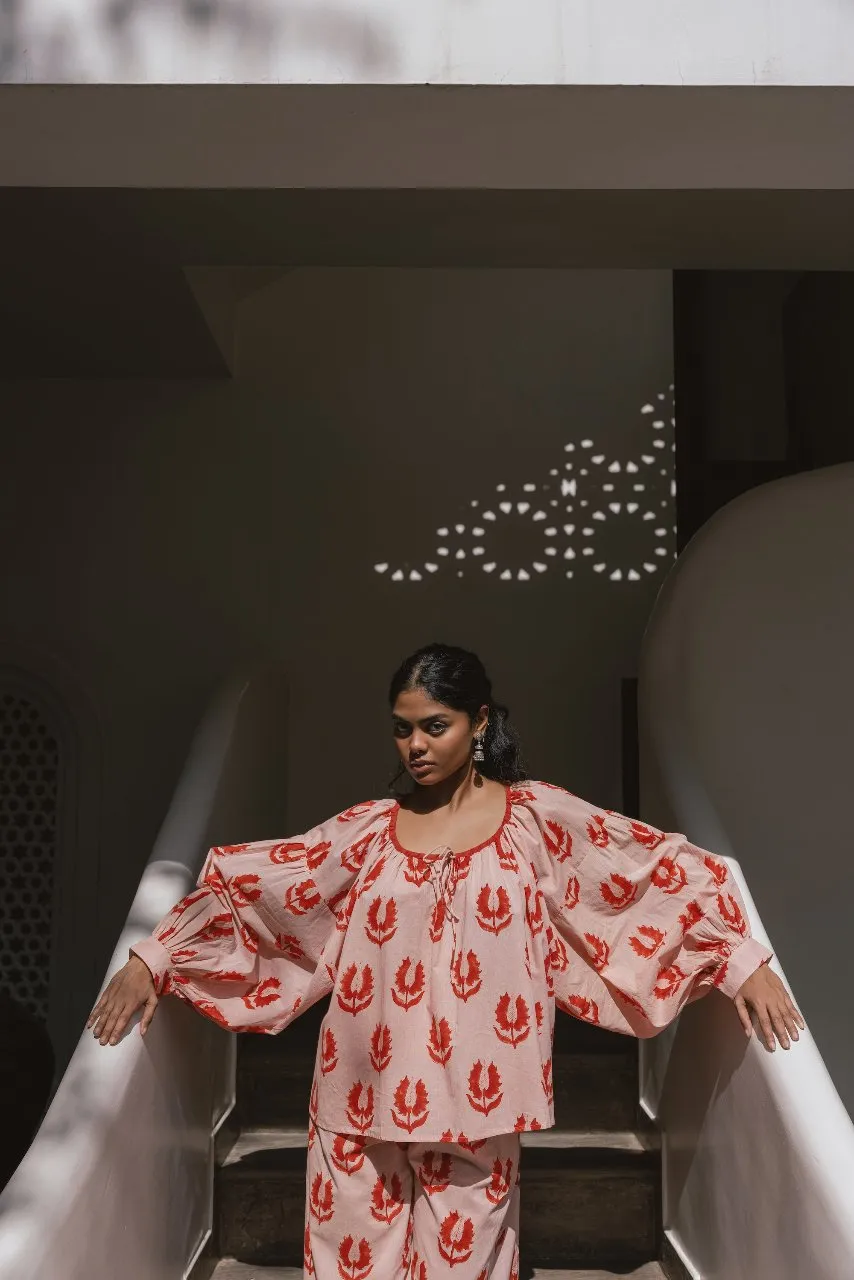 Ria Blouse ~ Cherry Blossom sold by Daughters of India product image thumbnail 5